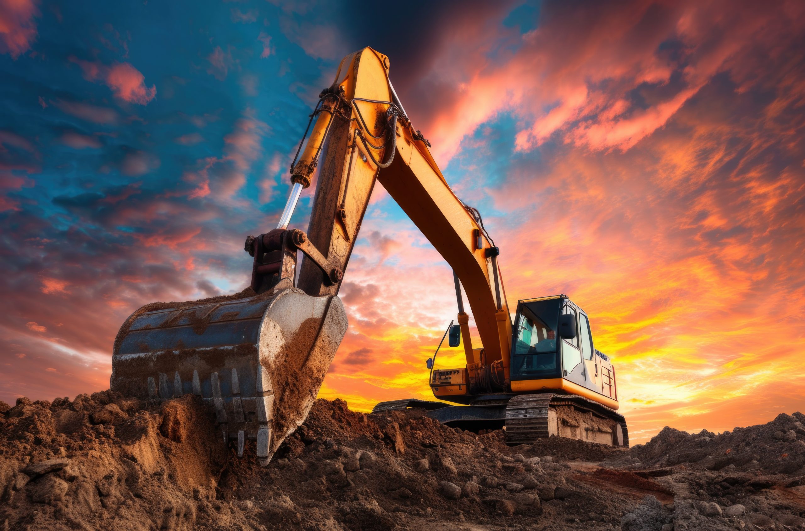 Operator skillfully controlling Excavator 360 during NPORS N202 training on construction site